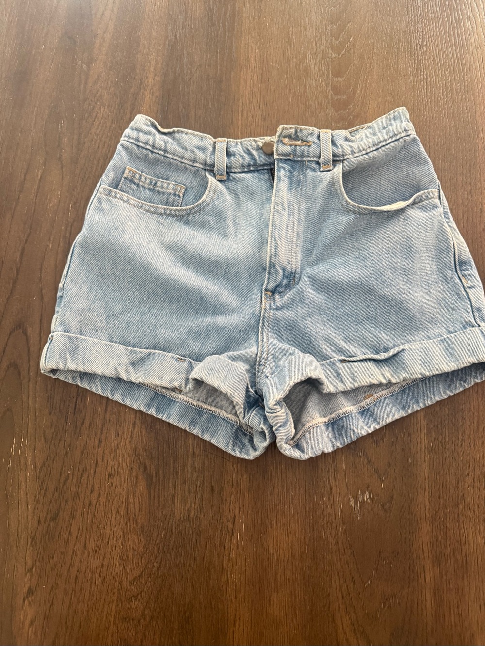 American Apparel High-Waist Light Blue Denim Women's Shorts SIZE 27